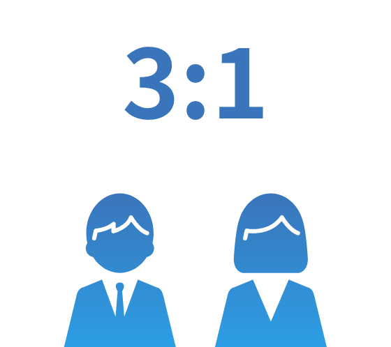 3:1